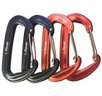 12KN Lightweight Carabiners - Aluminum Wiregate Clips For Hammocks, Camping  & Outdoor Gear