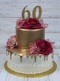 He would be gratified to receive such an alluring cake. Creative Cakes Elegant 60th Birthday Cake Facebook