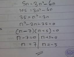 Maybe you would like to learn more about one of these? Jumlah N Suku Pertama Suatu Deret Aritmatika Ditentukan Oleh Rumus Sn 3n2 6n Jika Sn 105 Maka Brainly Co Id