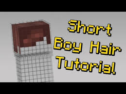 How To Make Short Boy Hair On Your Minecraft Skin Youtube