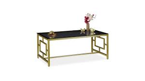 Homfa couchtisch wohnzimmertisch sofatisch kaffeetisch tv board lowboard holz weiß lifa living runder beistelltisch aus metall und glas in gold, goldener couchtisch, glastisch, deko tisch. Couchtisch Glas Schwarz Gold Youtube
