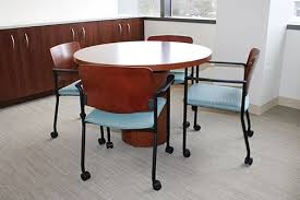 Shady Grove Fertility Center Washington Dc Tag Side Guest Stacking Seating With Round Table In Cafeteria Dining Space National Dining Table Dining Chairs