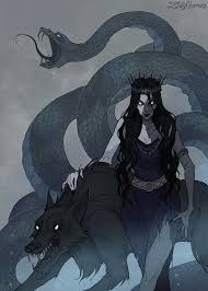 Loki S Children In Norse Mythology Hel Goddess Of The Underworld Fenrir Wol Norse Mythology Vikings Tattoo Mythology Art Hel Goddess Art