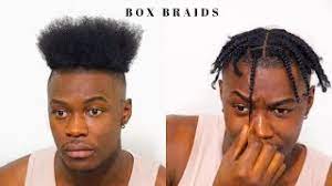 Men S Box Braids For Short Hair High Top Hairstyle Youtube