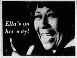 Ella Fitzgerald performing at Basin Street East in New York in 1954 🥀  Photo © Larry C. Morris