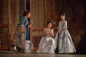 Of all the cosi fan tutte productions, this 1992 production is perhaps the most visually stunning. Gp At The Met Cosi Fan Tutte Photo Gallery The Women Of Cosi Fan Tutte Great Performances Pbs Singer Costumes Metropolitan Opera Opera Singers