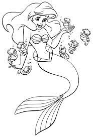 Ariel in under the sea background. Sirena Para Colorear Colorear Princesas Princesas Para Colorear