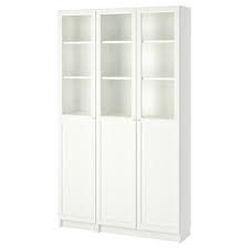 Billy Oxberg Bookcase With Glass Doors White 47 1 4x11 3 4x79 1 2 Ikea In 2020 Bookcase With Glass Doors Glass Door White Bookcase