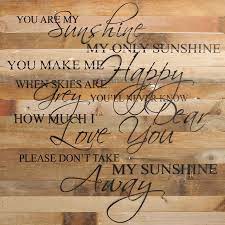Maybe you would like to learn more about one of these? Buy Natural Reclaimed Wood Wall Art You Are My Sunshine Music Gift Music Decor