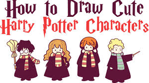 How To Draw Cute Harry Potter Characters In Cartoon Chibi Kawaii Style How To Draw Step By Step Drawing Tutorials Main character of the series. to draw cute harry potter characters