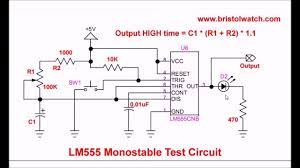 Monostable circuit built around the 555 timer. Lm555 Based One Shot As Ac Power Control Youtube