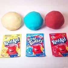 How To Make Kool Aid Playdough No Cook Recipe Cooked Playdough Kool Aid Playdough