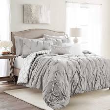 Gray/ light gray vera platform bedroom set 3 pcs. Gray Ravello Tuck 5 Pc King Comforter Set Kirklands