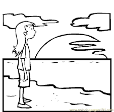 All sunset coloring pages page with children click ocean butterfly this. Sunset Coloring Page For Kids Free Seas And Oceans Printable Coloring Pages Online For Kids Coloringpages101 Com Coloring Pages For Kids