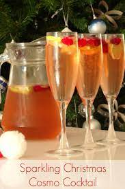 Sparkling Christmas Cosmo Cocktail Recipe Pink Recipe Box Cosmo Cocktail Xmas Cocktails Christmas Drinks