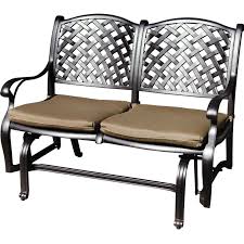 Darlee Nassau Cast Aluminum Patio Bench Glider Bbqguys In 2020 Modern Patio Furniture Outdoor Wicker Furniture Iron Patio Furniture
