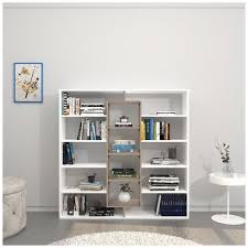 Homemania Libreria Dalia Mobile Da Parete Scaffale Con Ripiani Da Soggiorno Ufficio Ingresso Bianco Sonbma In Legno 130 X 27 X 130 Cm Eprice