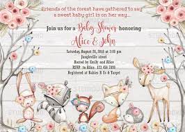 Forest Friends Baby Shower Invitation Forest Animals Forest Friends Baby Shower Animal Baby Shower Invitations Baby Shower Invites For Girl