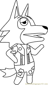 You can now print this beautiful animal crossing village fishing coloring page or color online for free. Kyle Animal Crossing Coloring Page For Kids Free Animal Crossing Printable Coloring Pages Online For Kids Coloringpages101 Com Coloring Pages For Kids