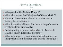 You can use this swimming information to make your own swimming trivia questions. Group 3 Renaissance Art Chapters Ppt Video Online Download