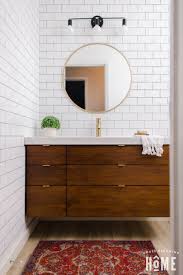 We used ikea eket cabinets for this floating vanity. Build A Bathroom Vanity Cabinet For Ikea Odensvik Sink Counter House Becoming Home
