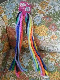 Vintage 1960s 60s Yarn Hair Ties Rainbow Colors Hair Ties Rainbow Colors Colourful Outfits