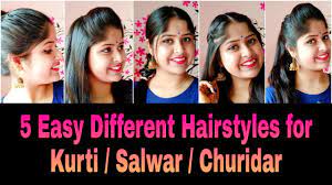 5 Quick And Easy Hairstyles For Kurti Salwar Churidar Simple Hairstyles It S Me Jayeeta Youtube