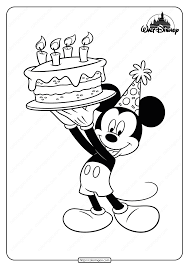 © disney since first appearing on our screens back in 1928, mickey mouse has been a forerunning figure in pop culture. Printable Mickey Mouse Birthday Coloring Page