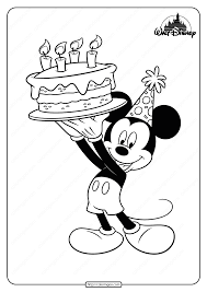 39+ mickey mouse birthday coloring pages for printing and coloring. Printable Mickey Mouse Birthday Coloring Page