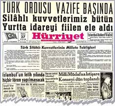 27 mayıs askeri i̇htilalini yaparak iktidarı ele alan milli birlik komitesi üyeleri. Iste Darbe Saksakcisi Gazeteler