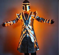 Led Costume Helmet Light Up Luminous Party Stage Performance Wear  Futuristic Clothing Rave Outfit Fancy Jacket Men Cosplay Amine - Led Tron  Dance Wear ...