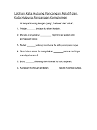 Sep 30, 2012 · kata bantu boleh dibahagikan kepada dua kumpulan, iaitu kata bantu aspek dan kata bentuk ragam. Latihan Kata Hubung Pancangan