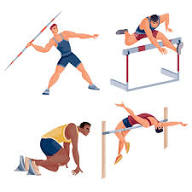 Set Of Male Athletes Competing In Jumping Throwing Running Isolated Object On A White Background Stock Illustration - Download Image Now - iStock