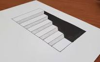 How to Draw 3D Stairs Optical Illusion - Art by Ro