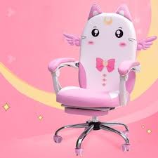 Pink Colour Lovely Main Sowing Household Dormitory Modern Concise Student Direct Seeding Game Gaming Chair Office Fur Office Chair Kawaii Room Game Room Design