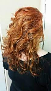 Red With Tangerine Blonde Highlights And Cinnamon Brown Lowlights Loose Curls To Style Santaanabeautyboutique Blonde Highlights Long Hair Styles Hairdo