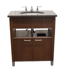 kohler black granite top & walnut