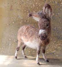 Donkey Etsy Needle Felting Supplies Felt Animals Needle Felted Animals
