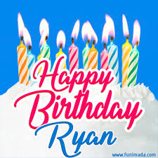 You can print on icing to make it even better. Happy Birthday Gif For Ryan With Birthday Cake And Lit Candles Download On Funimada Com