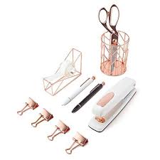 U Brands Desktop Accessory Kit Office Supplies Set Rose Gold 10 Piece In 2020 Gold Desk Accessories Gold Office Accessories Gold Office Supplies