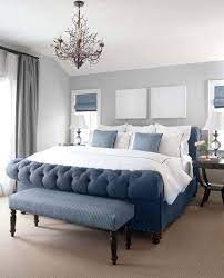 Sea Inspired Bedroom Using Blue And Grey Mixture Gray Master Bedroom Grey Bedroom Design Master Bedroom Decor Romantic