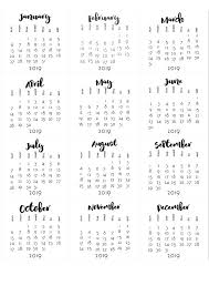 5x7 Printable Black And White Calendar 2020 Scrappystickyinkymess 2019 Calendar Calendar Printables Calendar 2019 Template
