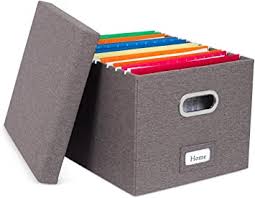 Enter a name for the labels. Amazon Com Internet S Best Collapsible File Box Storage Organizer With Lid Decorative Linen Filing Storage Office Boxes Hanging Letter Legal Folder Home Office Bins Cabinet Grey Container 1 Pack Office Products