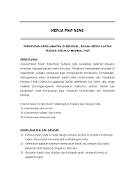 Panduan keberkesanan langkah pencegahan 3. Alatan Bahan Dan Peraturan Paip