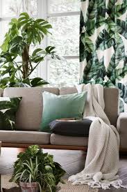 Curtains At Best Price H M Home Collection Tropical Living Room Tropical Leaf Decor Tropical Home Decor