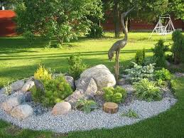 A Circle Of Gravel A Bird Figure Big Stones A Lawn Garden Framing Big Biggardendesign Rock Garden Design Rock Garden Landscaping Landscaping With Rocks