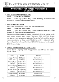 Doa2 harian pada masa prapaska 2021 / kalender masa. St Dominic And The Rosary Church Taman Tunku Miri Sarawak ç…§ç‰‡ Facebook