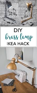 Diy Faux Brass Lamp Ikea Tertial Lamp Hack Under The Elms Bedroom Lighting Diy Diy Furniture Ikea