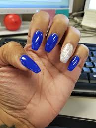 Royal blue fake nails, matte nails, matte press on nails. Royal Blue Nails Blue And Silver Nails Blue Acrylic Nails Blue Nails