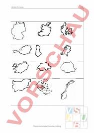 Antwort muss der gelben box entsprechen. Arbeitsblatt Lander Europa Umrisse Geographie Europa